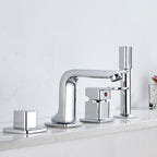 Bathroom faucet lever handle brass handheld shower sink faucet