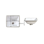 Modern Under-Mount Sink Oval Porcelain with Pop-Up Drain Sink