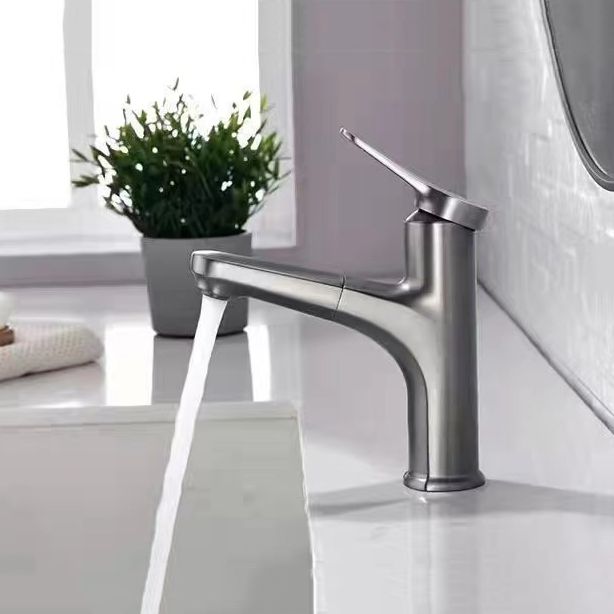 Modern Vessel Faucet Copper Single Handle Pull Down Vessel Faucet