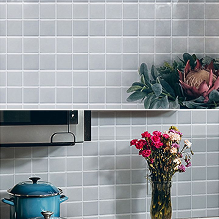 White Mosaic Peel & Stick Tile Waterproof Kitchen Backsplash Wallpaper