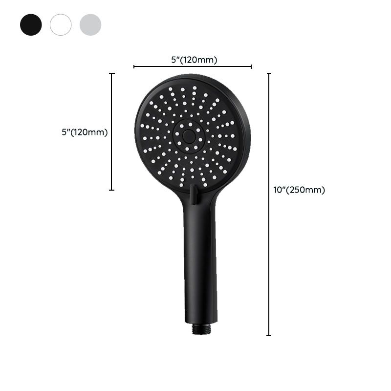 ABS Plastic Handheld Shower High Pressure 5 Spray Patterns Wall Mounted Showerhead