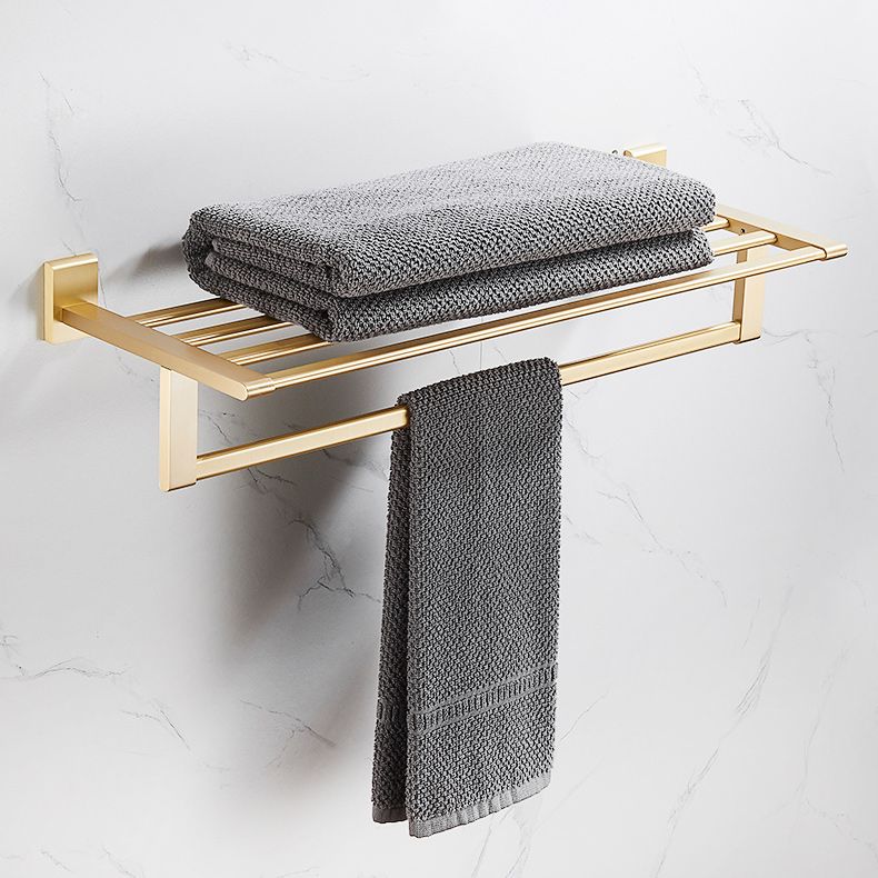 Golden Modern 5-piece Bathroom Accessories Set Brushed Brass Towel Holder/Paper Holder