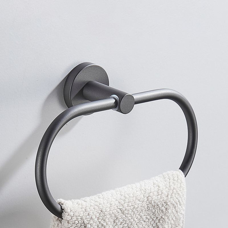 Traditional Gray Brass Bathroom Hardware Set Towel Bar Bathroom Hardware Set
