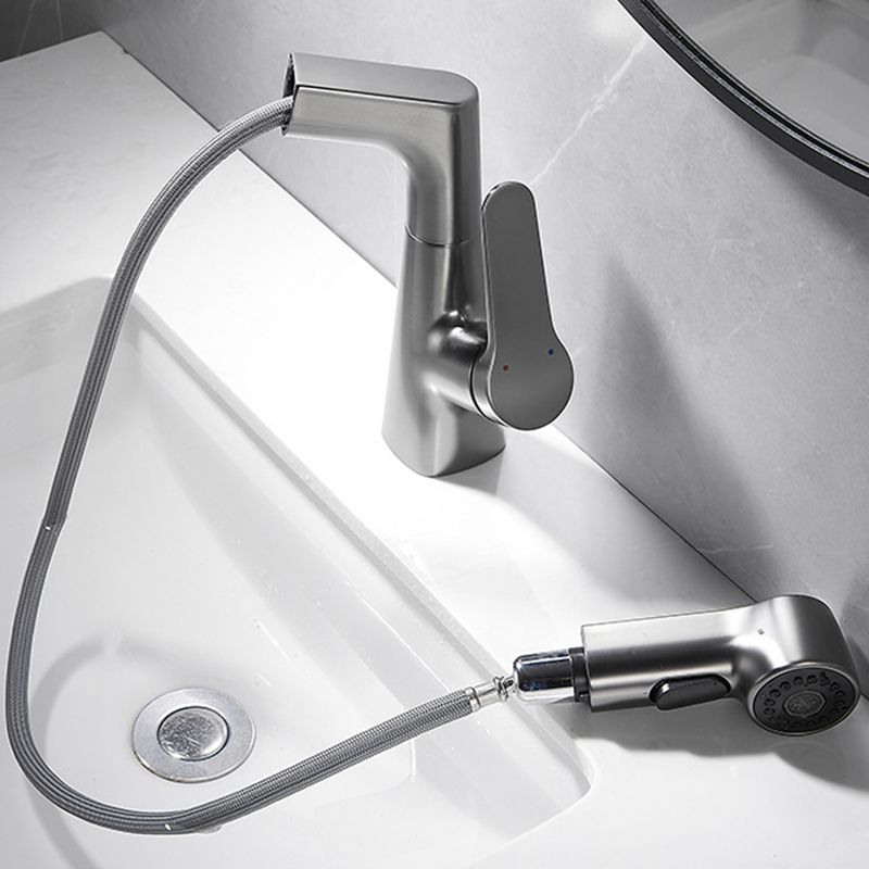 Pull-out Vessel Faucet Modern Sink Faucet with a Single Lever Handle