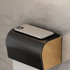 Modernism Bathroom Accessories Hardware Set Black & Gold Bathroom Shelf/Towel Bar