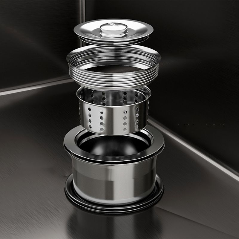 Contemporary Sink Set Stainless Steel Friction Resistant Sink Set for the Kitchen