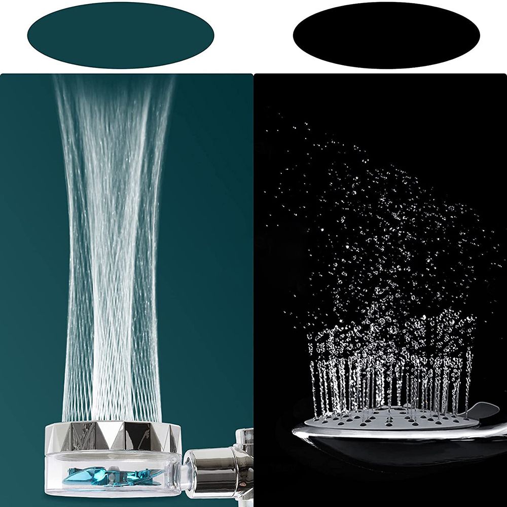 Contemporary Handheld Supercharged Showerhead Round 3 Setting Spray Head