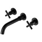 Modern 1- or 2-Handle Bathroom Sink Faucet Round Wall-Mounted Bathroom Faucet.