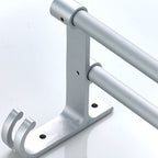 Silver Contemporary Bathroom Hardware Set Stainless Steel Aluminum Bathroom Set