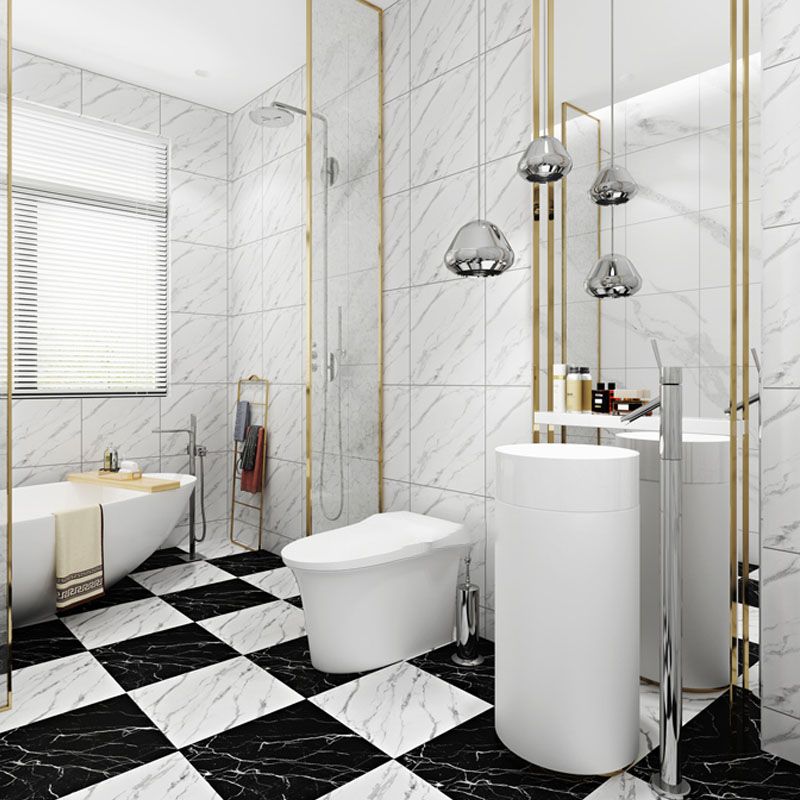 Modern Peel-and-Stick Tiles Plastic Single Tile Peel & Stick Mosaic Tile
