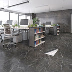 Waterproof Plastic Floor Tile Look Square Edge Floor Tile