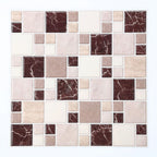 Pattern Matte Color Stone Peel and Stick Mosaic Tile Peel and Stick Tile Set of 2