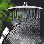 Contemporary Rainfall Shower Head Combo Round Single Spray Shower Combo