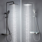 Plastic hands-free showerhead adjustable water flow showerhead