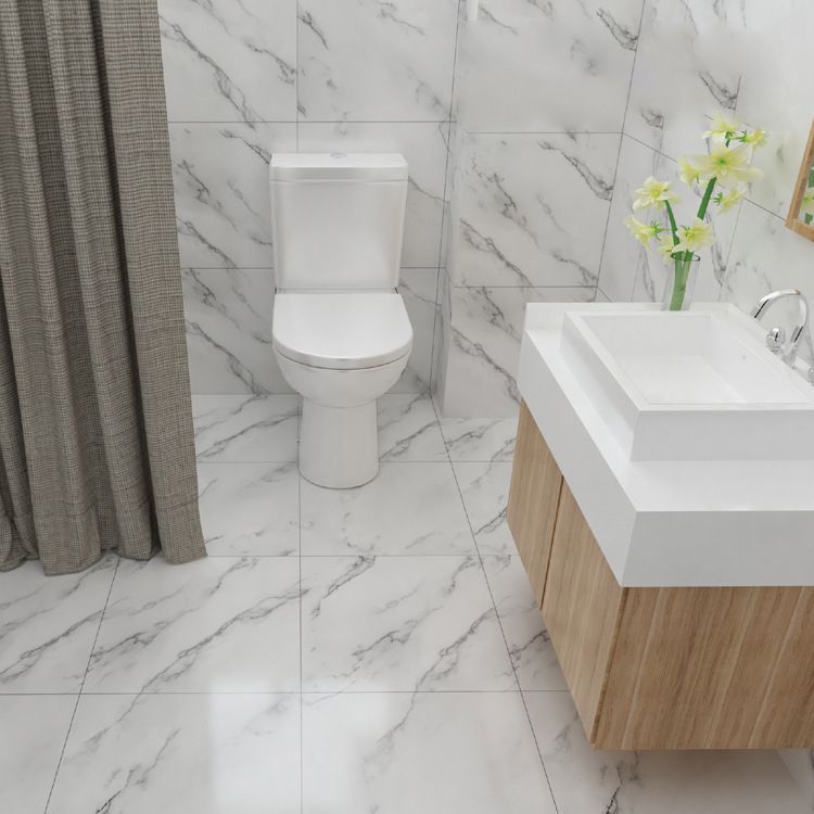 Peel and Stick Vinyl Floor Low Gloss PVC Flooring with Marble Look