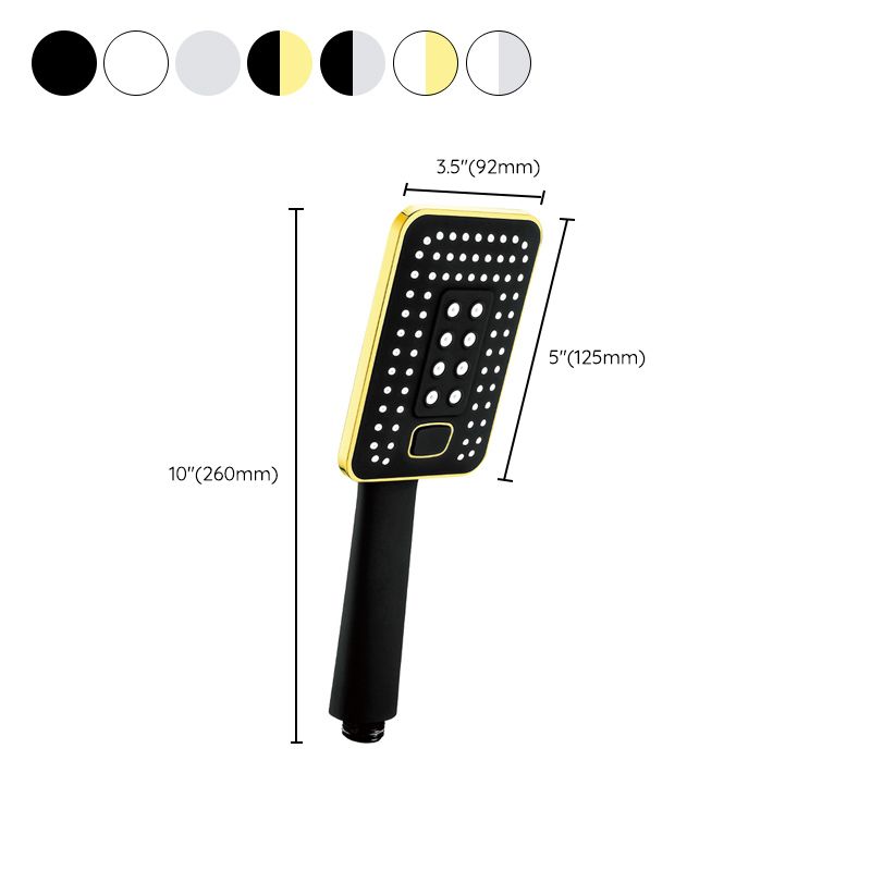 Contemporary Metal Handheld Shower Head Square 3 Settings Spray Head