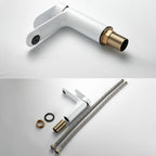 Bathroom Sink Faucet Lever Handle Brass Monochrome Bathroom Faucet