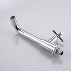 Glam Wall-mounted Bathroom Faucet Copper Single Handle Low Arc Basin Faucet for Bathroom