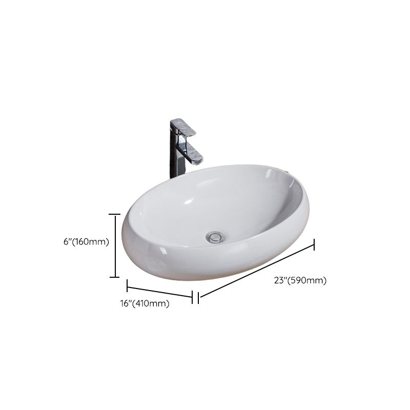Modern Sink Solid Color Porcelain Sink