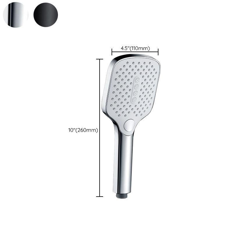 Contemporary Fixed Head Square Supercharged Showerhead Combo