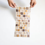 Plastic Peel & Stick Mosaic Tiles Mosaic Wallpaper with Square Shape