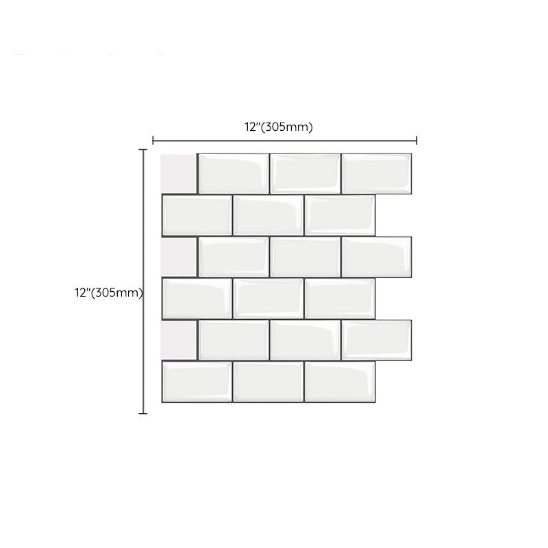 Mosaic tiles for peeling and sticking Modern style wallpaper with square shape