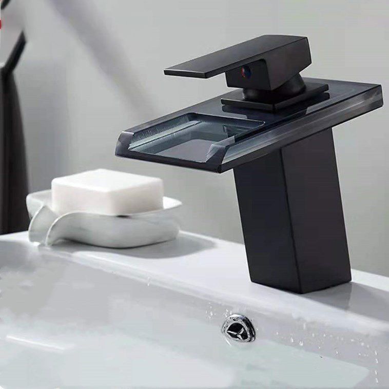 Single-Handle Basin Faucet 1-Hole Widely Used Bathroom Sink Faucet with LED Lighting