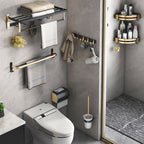 Black & Brass Bathroom Set Modern Style Bathroom Accessories As Individual Piece Or As Set