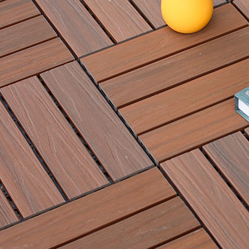 12" X 12" 4-Slat Square PVC Floor Tiles With Interlocking Installation Floor Plates Tiles