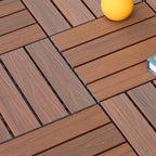 12" X 12" 4-Slat Square PVC Floor Tiles With Interlocking Installation Floor Plates Tiles