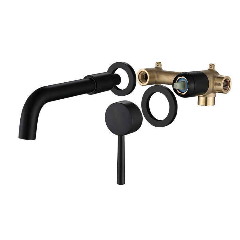 Industrial Wall-Mounted Bathroom Faucet 2-Hole Swivel Spout Basin Faucet