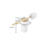 Brushed Brass Bathroom Accessory Set Metal & Marble Bathroom Hardware Set with Bathtub Shelf