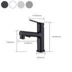 Round Vessel Sink Bathroom Faucet Simple Style Faucet with Brass Material
