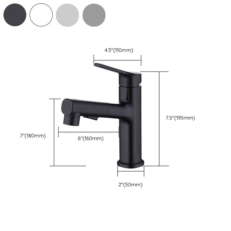Round Vessel Sink Bathroom Faucet Simple Style Faucet with Brass Material