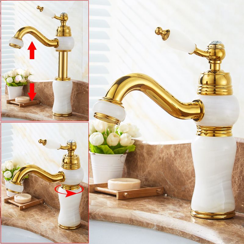 Glam Basin faucet Lever handle Low arch basin faucet Bathroom faucet
