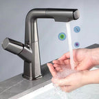 Widespread sink faucet Modern tap with single lever