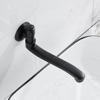 Shower Bath Filler Wall Mount Copper Low Arc Knob Handle Bathtub Faucet Trim