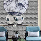 Industrial Wall Panel 3D Brick Bathroom Living Room Wall Panels Set of 5