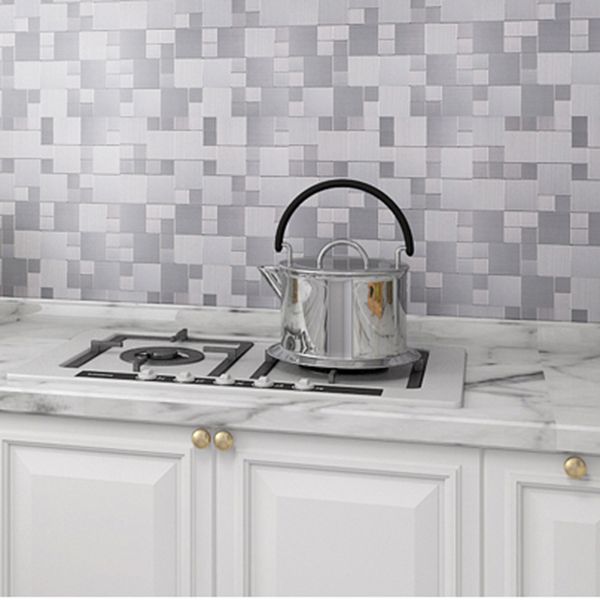 Square Peel & Stick Mosaic Tile Waterproof Mosaic Tiles Wallpaper