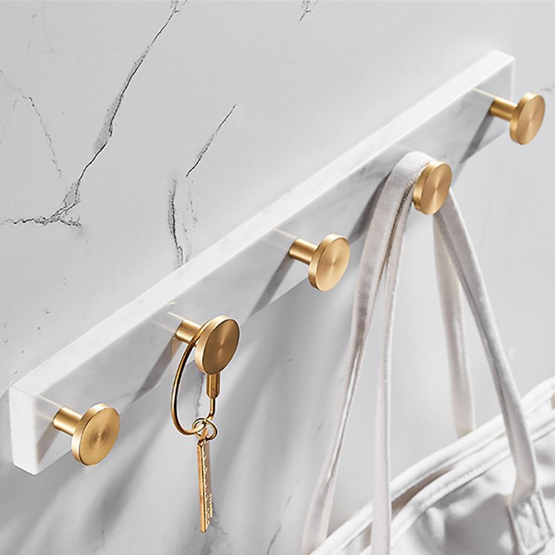 Metal and Marble Bathroom Accessory Single or in Set in Gold