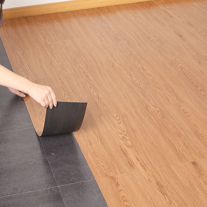 PVC flooring Peel and Stick Smooth Wood Look Rectangle Vinyl Floor