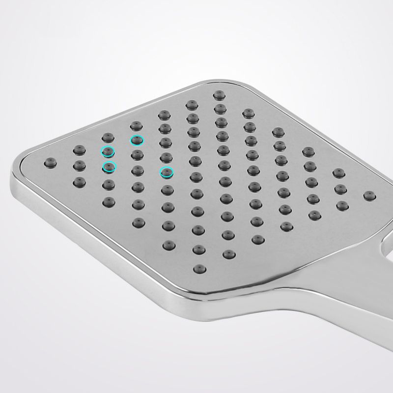 Chrome Square Shower Head Combination Wall Mounted and Ceiling Mounted Handheld Shower