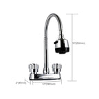 Modern Style Vessel Faucet Copper Knob Handle Low Arc Vessel Faucet