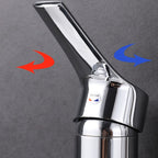 Modern Sink Faucet Copper Lever Handle Low Arc Pull Out Sink Faucet