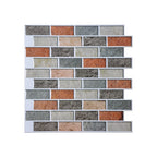 Square Peel-and-Stick Tiles Plastic Indoor Peel & Stick Subway Tile