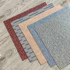 Square Plastic Flooring Water Repellent Peel and Stick Tiles Floor Leather