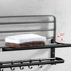 Modern Aluminum Bathroom Hardware Set Black Bathroom Accessories Set