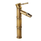 Country style single hole basin faucet with a lever handle