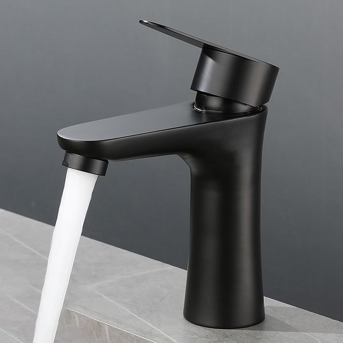 Round Vessel Faucet Lever Handle Stainless Steel Bathroom Faucet with Water Hose