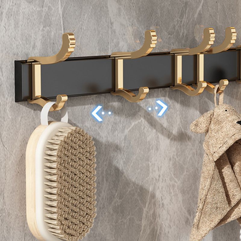 Modernism Bathroom Accessories Hardware Set Black & Gold Bathroom Shelf/Towel Bar